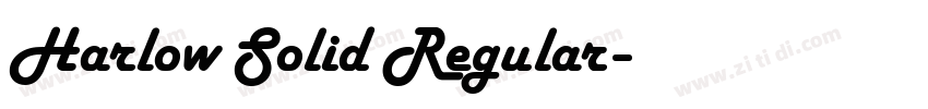 Harlow Solid Regular字体转换